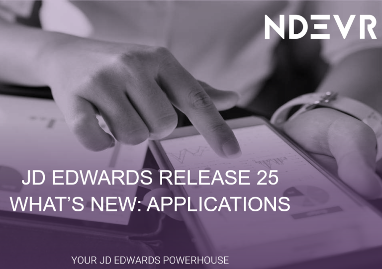 JD Edwards Release 25 Applications Enhancements Overview