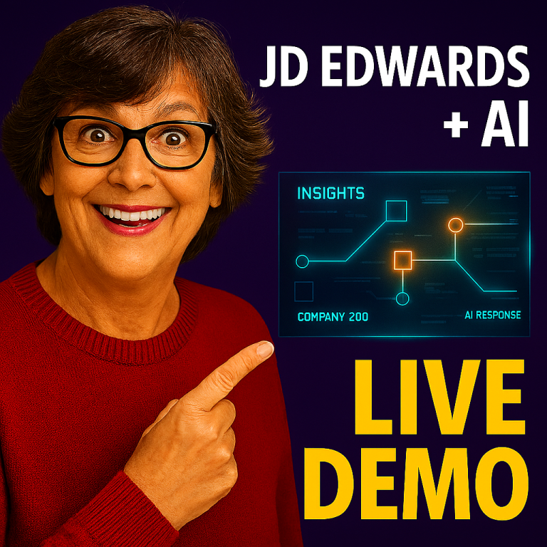 JD Edwards Release 26 Tools updates and AI for JD Edwards Demonstration